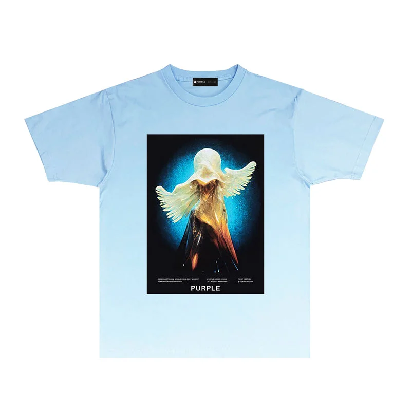 Purple 2023 new fashion T-shirt short sleeves