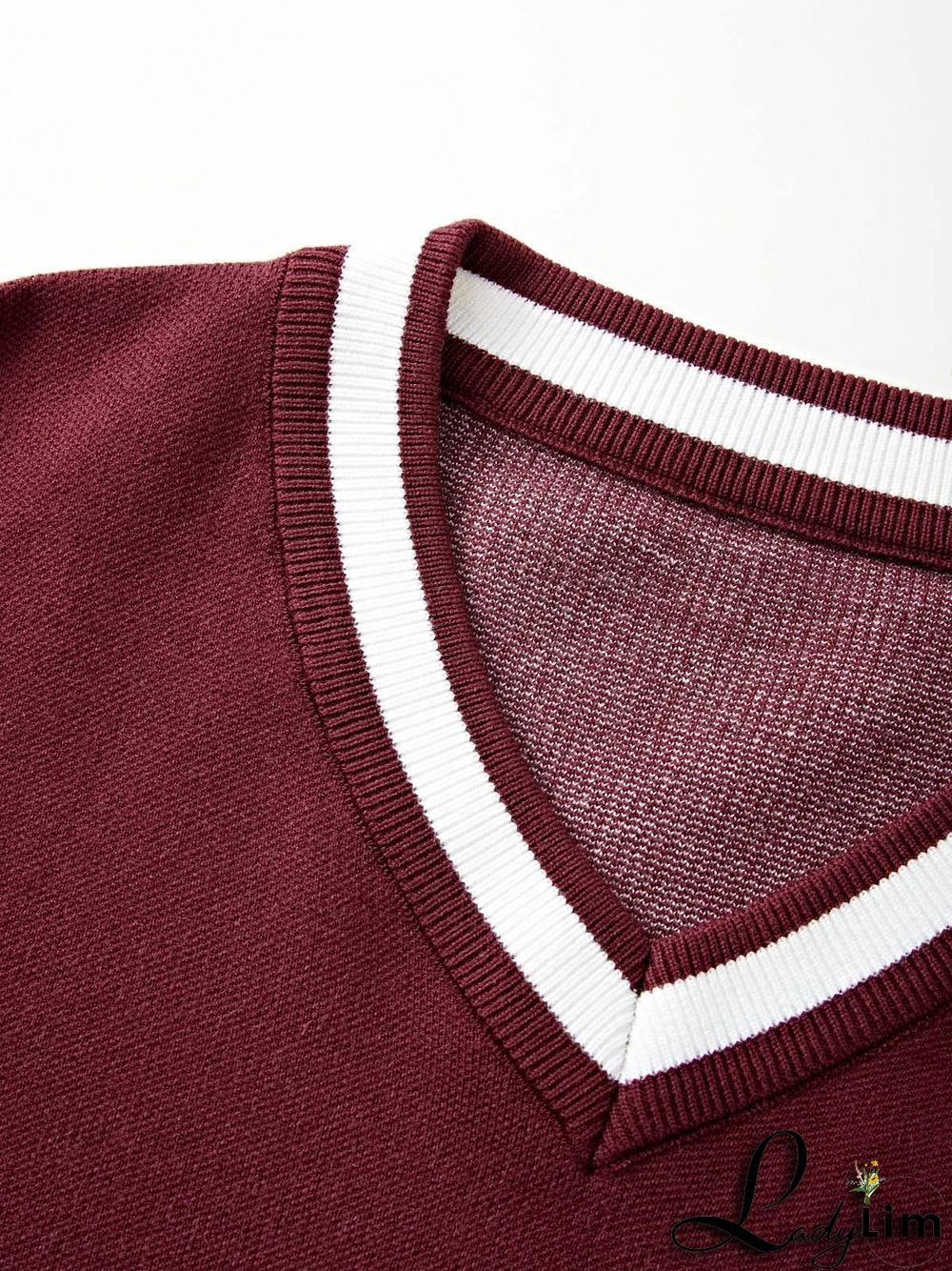 Oversized V Neck Jacquard Pullover Sweater