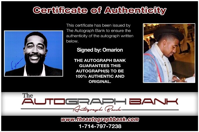 Omarion authentic signed RAPPER 8x10 Photo Poster painting W/ Certificate Autographed (26-g)