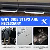[US Local Warehouse] For 2020-2024 Land Rover Defender Running Boards Side Step Bars High Load-Bearing Car Nerf Bars Auto Repairing Accessories