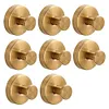 2/4/6/8/10PCS Suction Cup Hooks Stainless Steel Loofah Towel Coat Bath Robe Hook