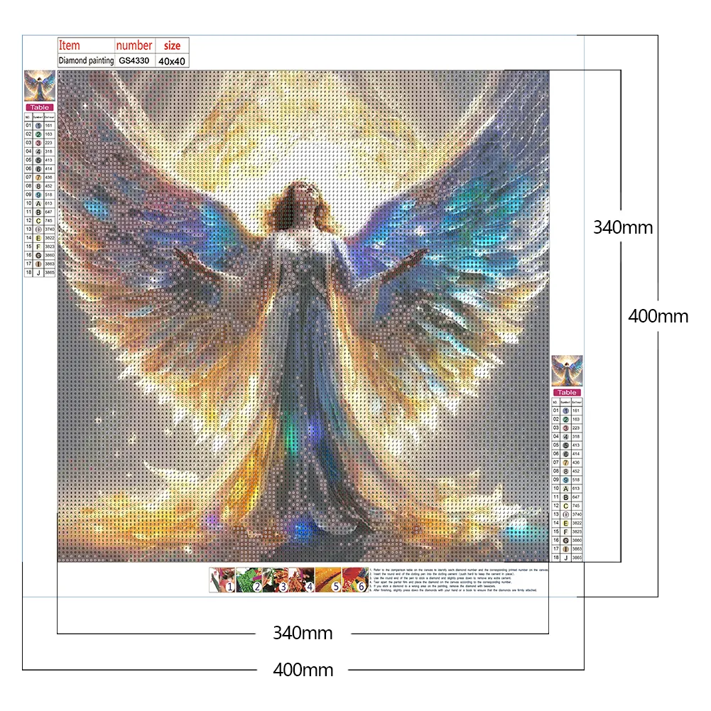Diamond Painting - Full Round Drill - Winged Angel(Canvas|40*40cm)