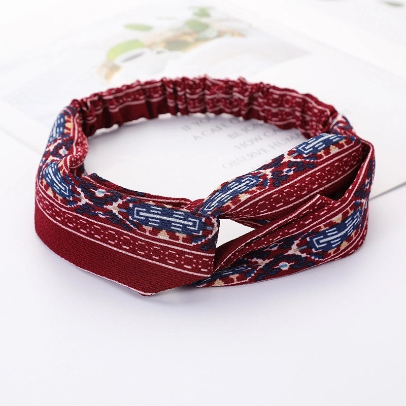 Women’s Lady Polka Dots Flower Cloth Hair Band