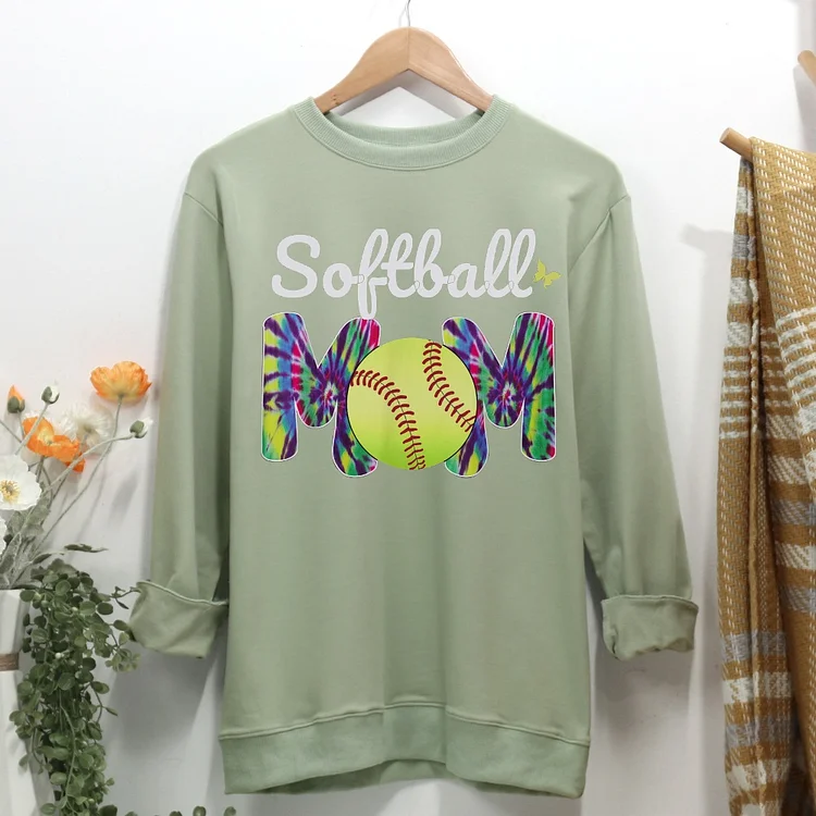 softball mom Women Casual Sweatshirt-Annaletters
