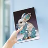 uk.everydayedeals (Limited Stock)DIY A5 50 Pages Partial Special Shaped Drill Diamond Painting Rabbit Notebook