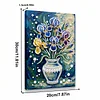 (20x30cm)DIY Flower Vase Framed Handmade Pearl Painting Art Craft Kit Living Home Decor