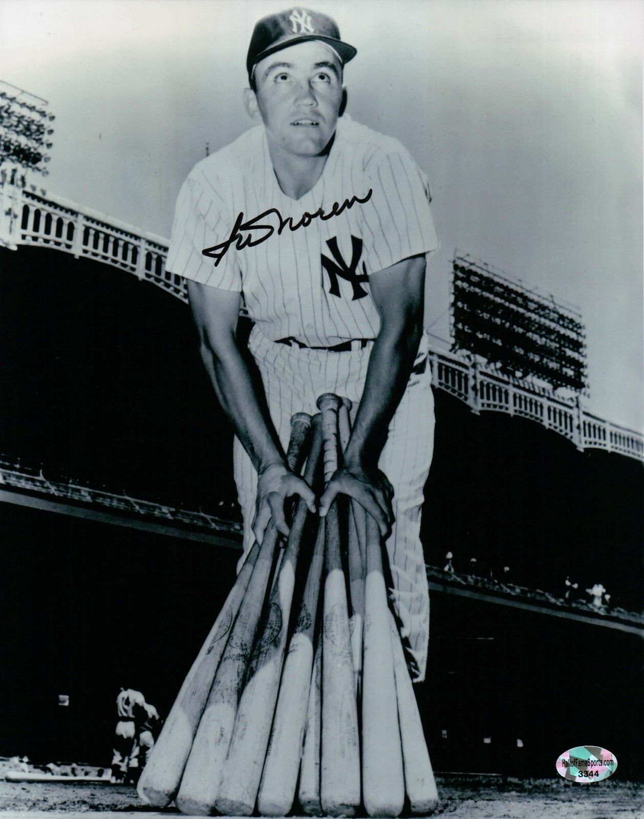 Irv Noren Signed 8X10 Photo Poster painting Autograph New York Yankees w/Bats Auto COA Black Ink