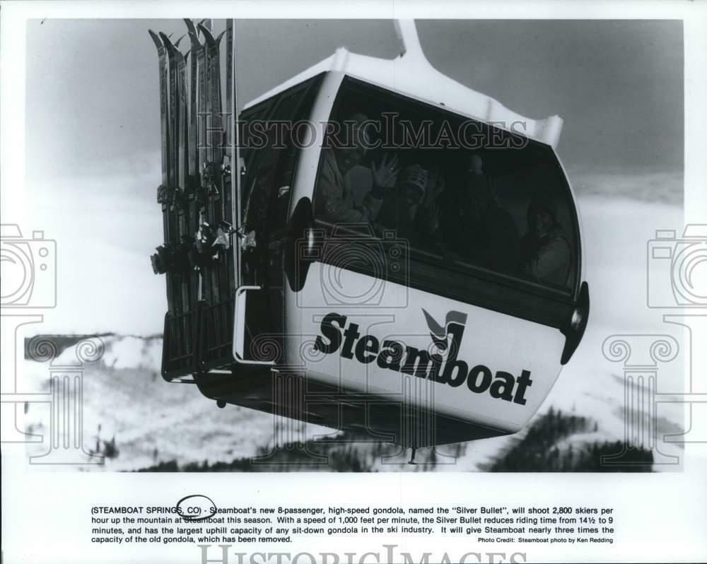 Press Photo Poster painting Steamboat's new 8-passenger, high-speed gondola in Colorado