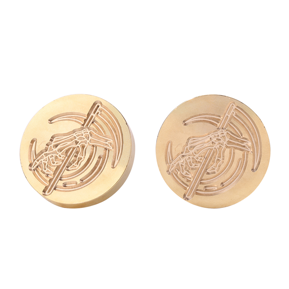 

30mm Skull Round Fire Lacquer Seal Wax Head - Wax Seal Stamp, 501 Original