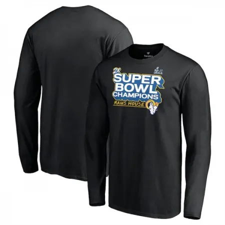Men's Los Angeles Rams 2022 Black Super Bowl LVI Champions Long Sleeve T-Shirt Z3OB