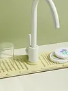2Pcs Silicone Sink Splash Guard Quick Dry Water Catcher Mat for Sink (Grey)