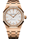 Rose Gold 904L Steel Silver White Dial - Watches - 37mm
