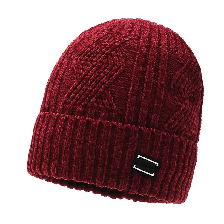 Men's Outdoor Cold-proof Thickened Plus Wool Knitted Hat