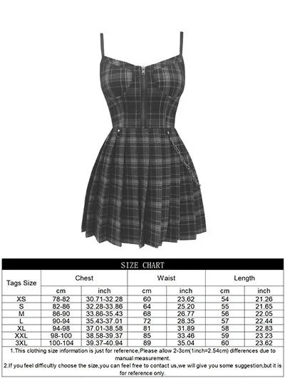 Jangj Gothic Girls Sexy Sling Dress Pleated Plaid Dresses Grey Balck Preppy Vestido Women Sleeveless Mini Short Jurken Y2k Kawaii Robe