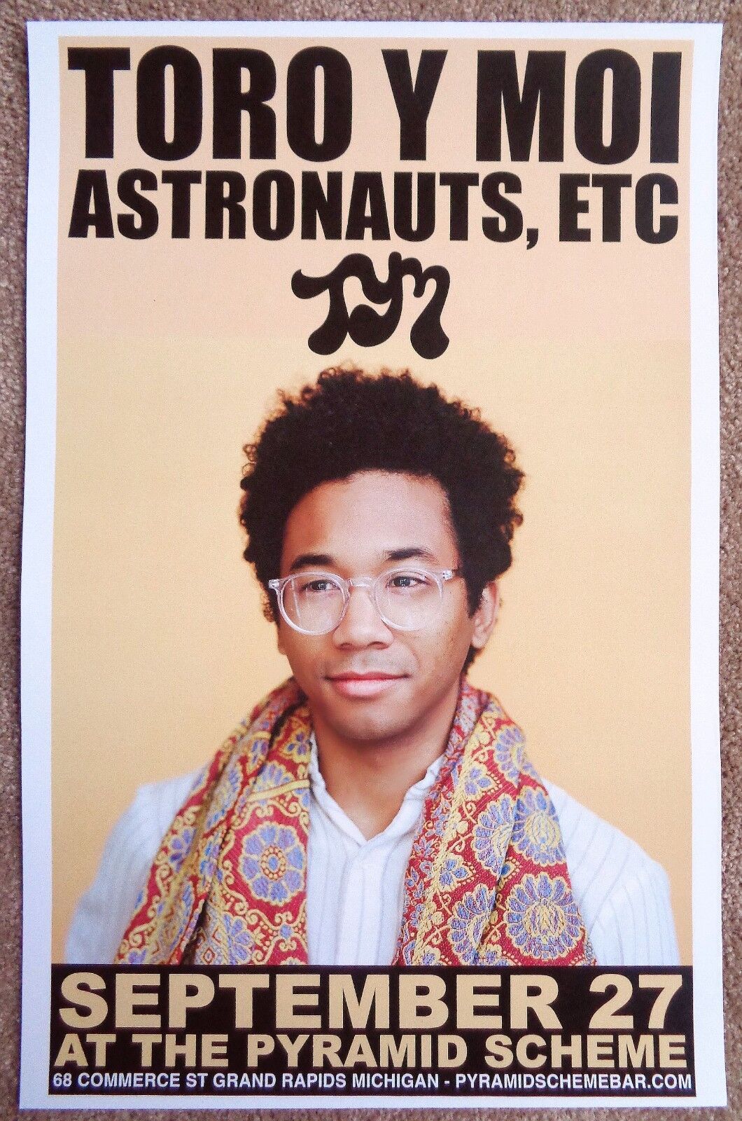 TORO Y MOI 2015 Gig POSTER Grand Rapids Michigan Concert Chaz Bundick