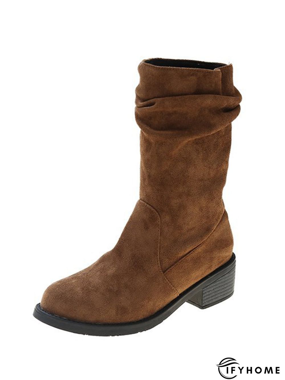 Faux Suede Slip On Slouchy Boots | IFYHOME
