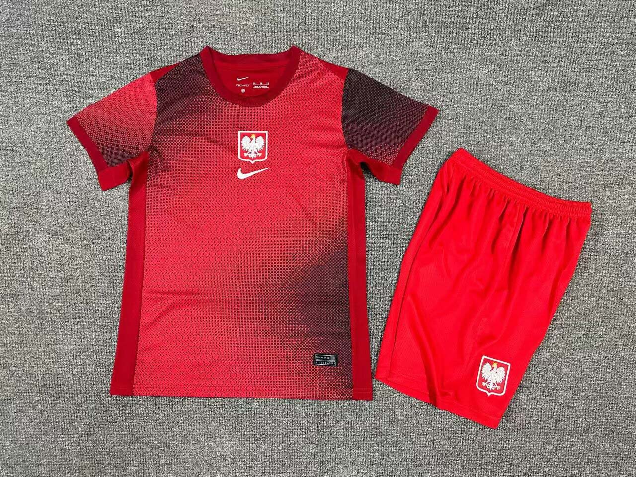 2024 KIDS Poland Away Football Jersey 1:1 Quality Thai Quality