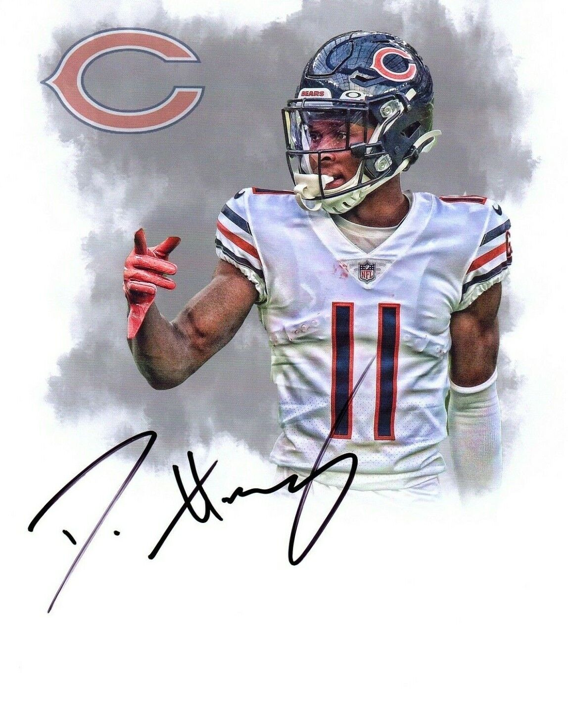 Darnell Mooney signed autographed 8x10 football Photo Poster painting Chicago Bears WR Tulane