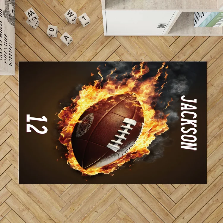 Personalized Kids Football Rug|R147