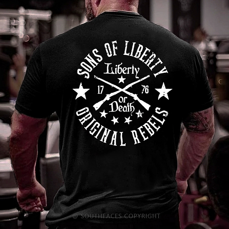 Sons Of Liberty  Original Rebels Liberty Or Death 1776 Print Men's T-shirt