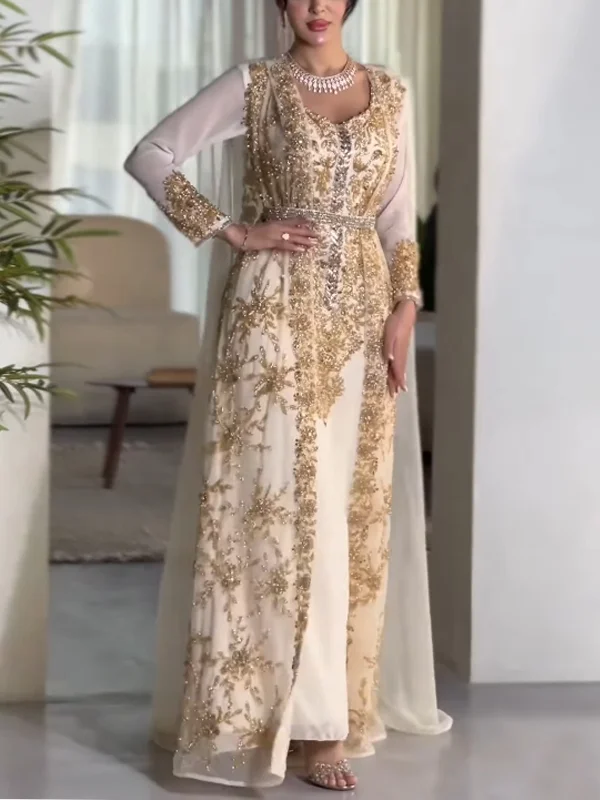 Mesh Sequins and Light Temperament Ladies Dress
