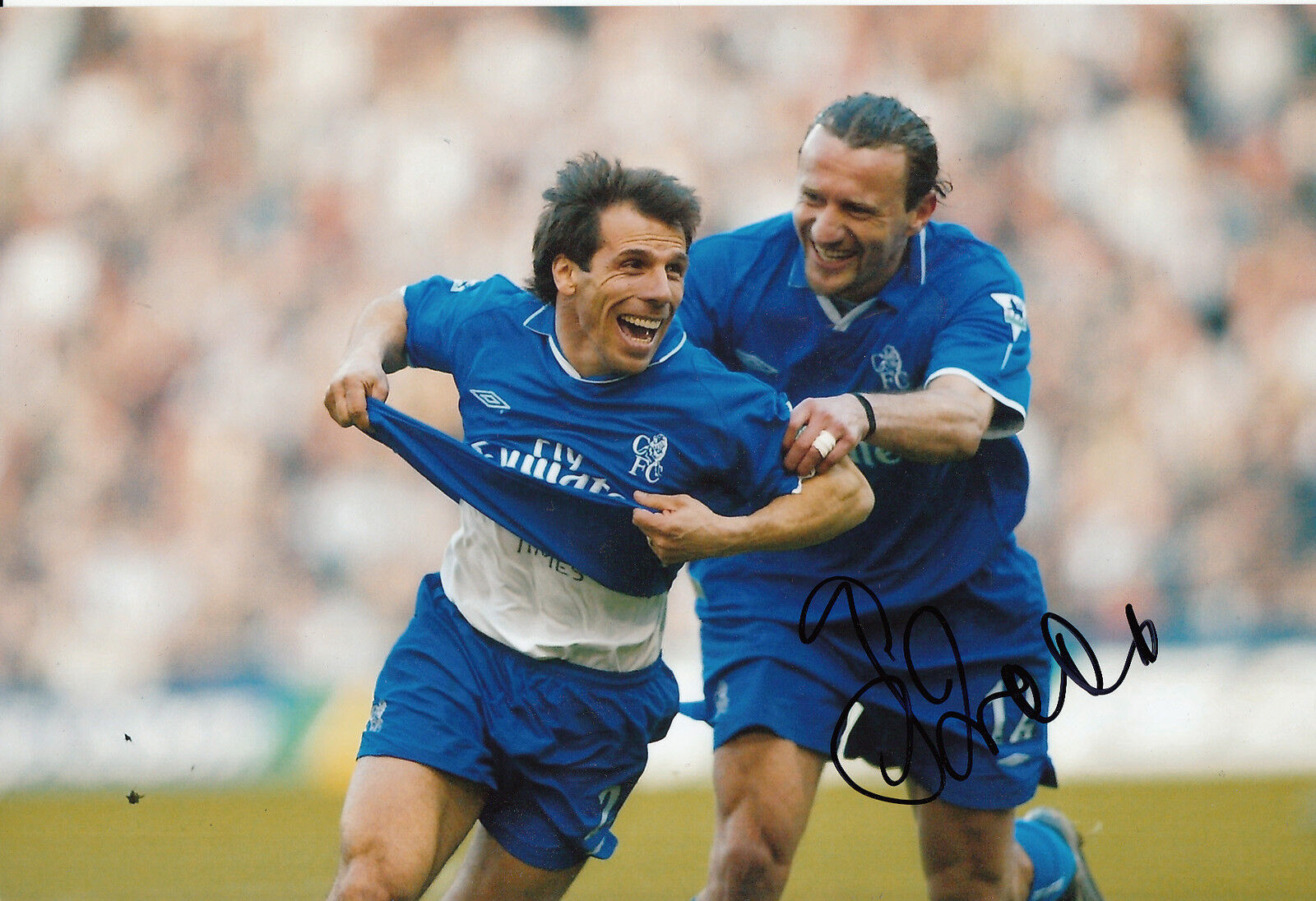 Gianfranco Zola Chelsea Hand Signed 12x8 Photo Poster painting 6.