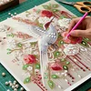 (Pre-Framed)White Bird-Special Shape Diamond Painting Kit(25x25cm)