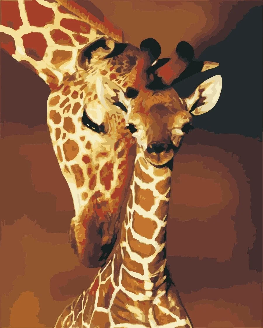 Animal Giraffe Paint By Numbers Kits UK For Adult HQD1378