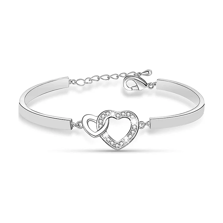 For Granddaughter - A Bond that can never be undone Heart To Heart Bracelet