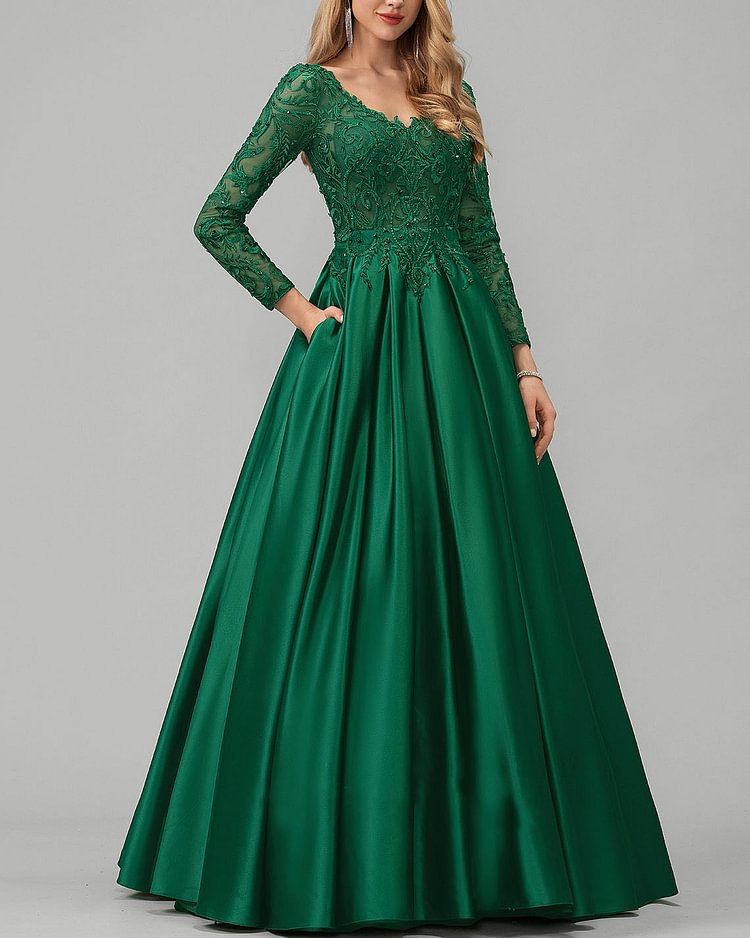 Women's Solid Color Embroidery Dress