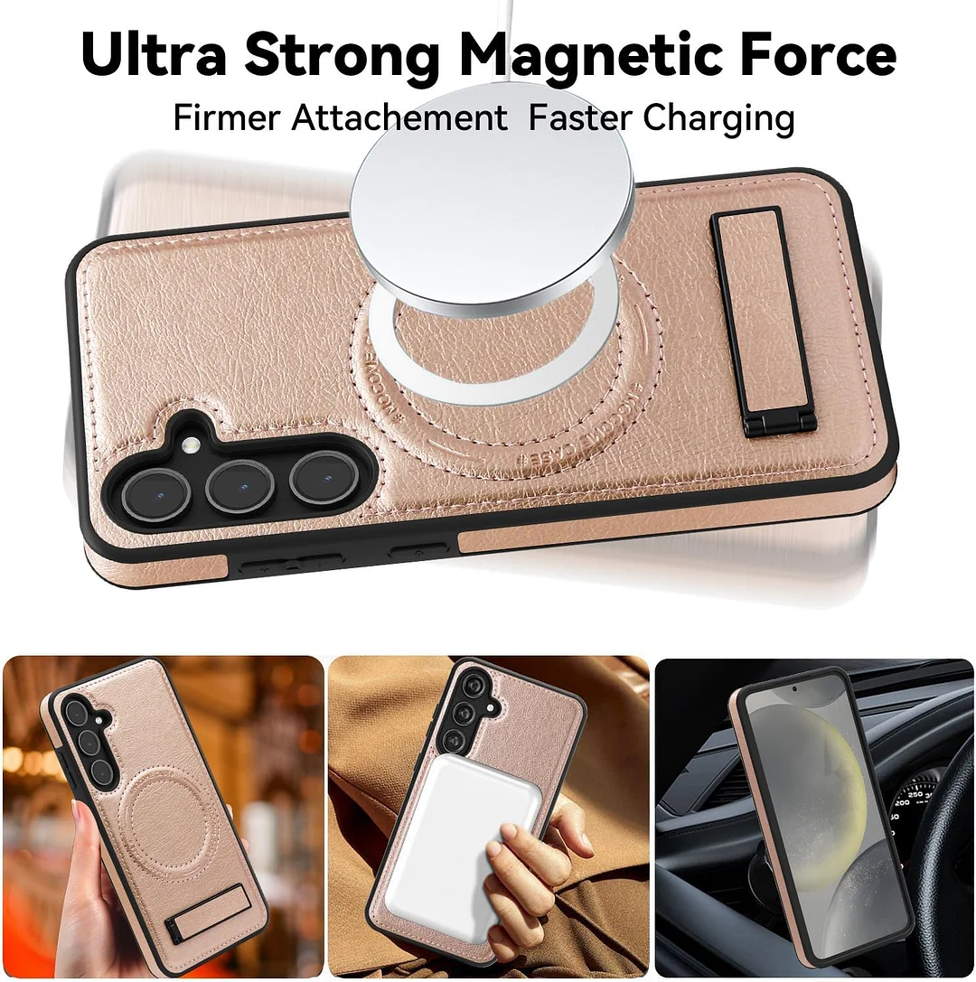 Samsung Galaxy Z Fold 6 Leather Case Magnetic Protective Case Holder Phone Case