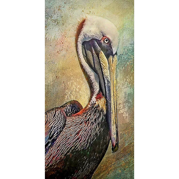 Brown Pelican  Full Round Diamond Painting 45*85CM