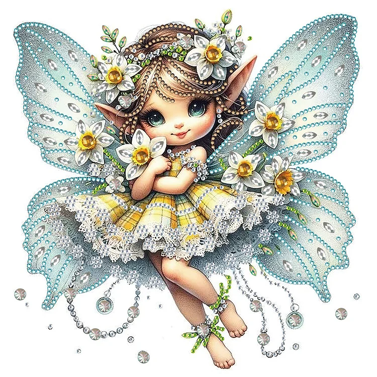 Partial Special-Shaped Diamond Painting - Elf Girl 30*30CM