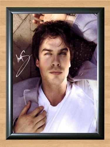 Ian Somerhalder Vampire Diaries Signed Autographed Photo Poster painting Poster Print Memorabilia A4 Size