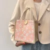 Lovely Flower Decal Tote Shopping Lunch Gift Bag