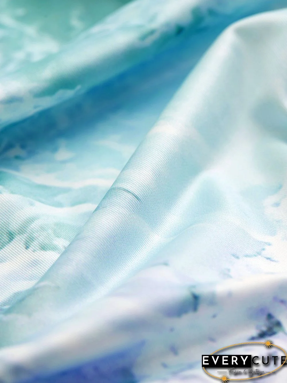 Casual Painted V Neck Short Sleeve Dress