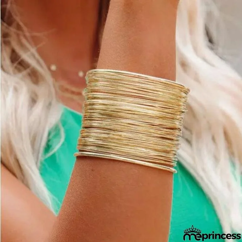 Alloy Layered Cuff Bracelet