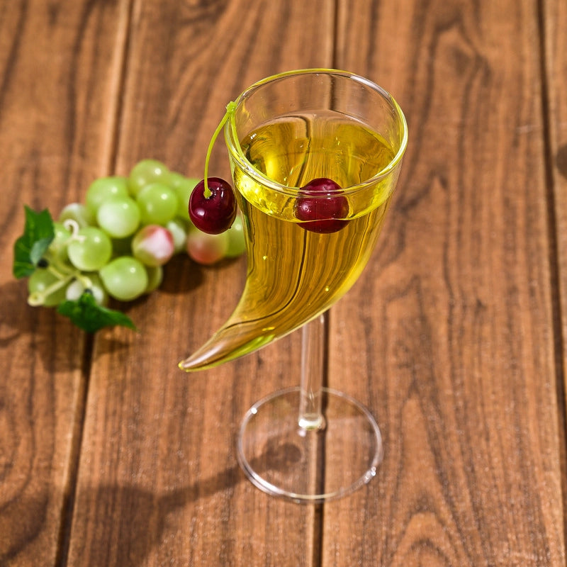 Casual Solid Color Glass Wine Glass 1 Piece