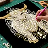 DIY Pearl Painting Cow for Home Wall Decor with Frame(30x30cm)