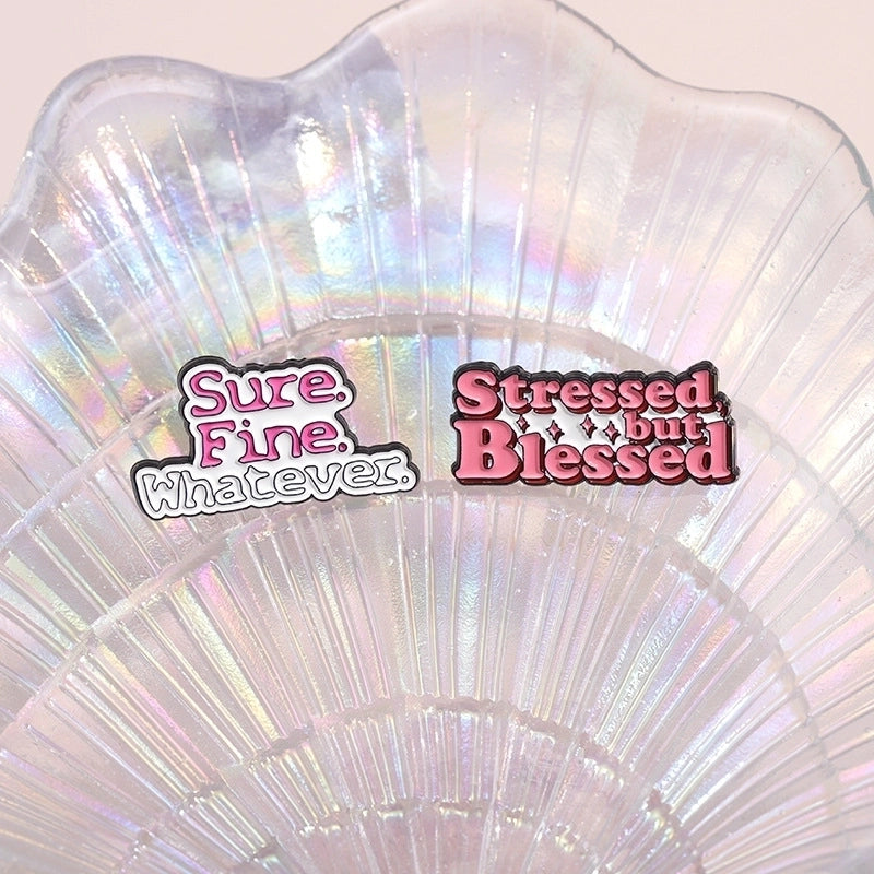 Minimalist Pin Letter Alloy Plating Unisex Brooches