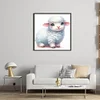 Cute Sheep-18CT Stamped Cross Stitch 20*20cm/7.87*7.87in