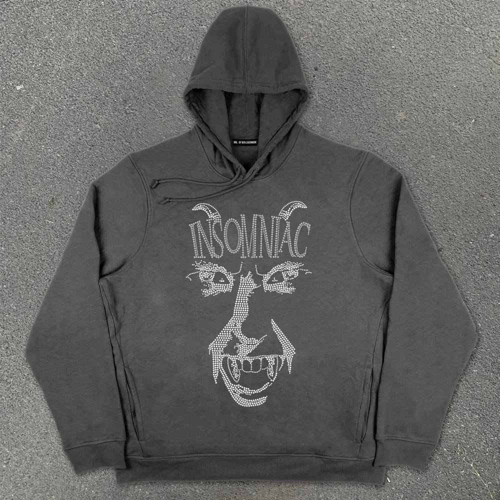 Retro Tide Brand Casual Fashion Printed Long Sleeve Hoodie