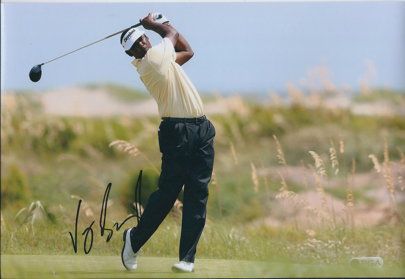 VIJAY SINGH SIGNED AUTOGRAPH 12x8 Photo Poster painting AFTAL COA US PGA Golf Major Winner