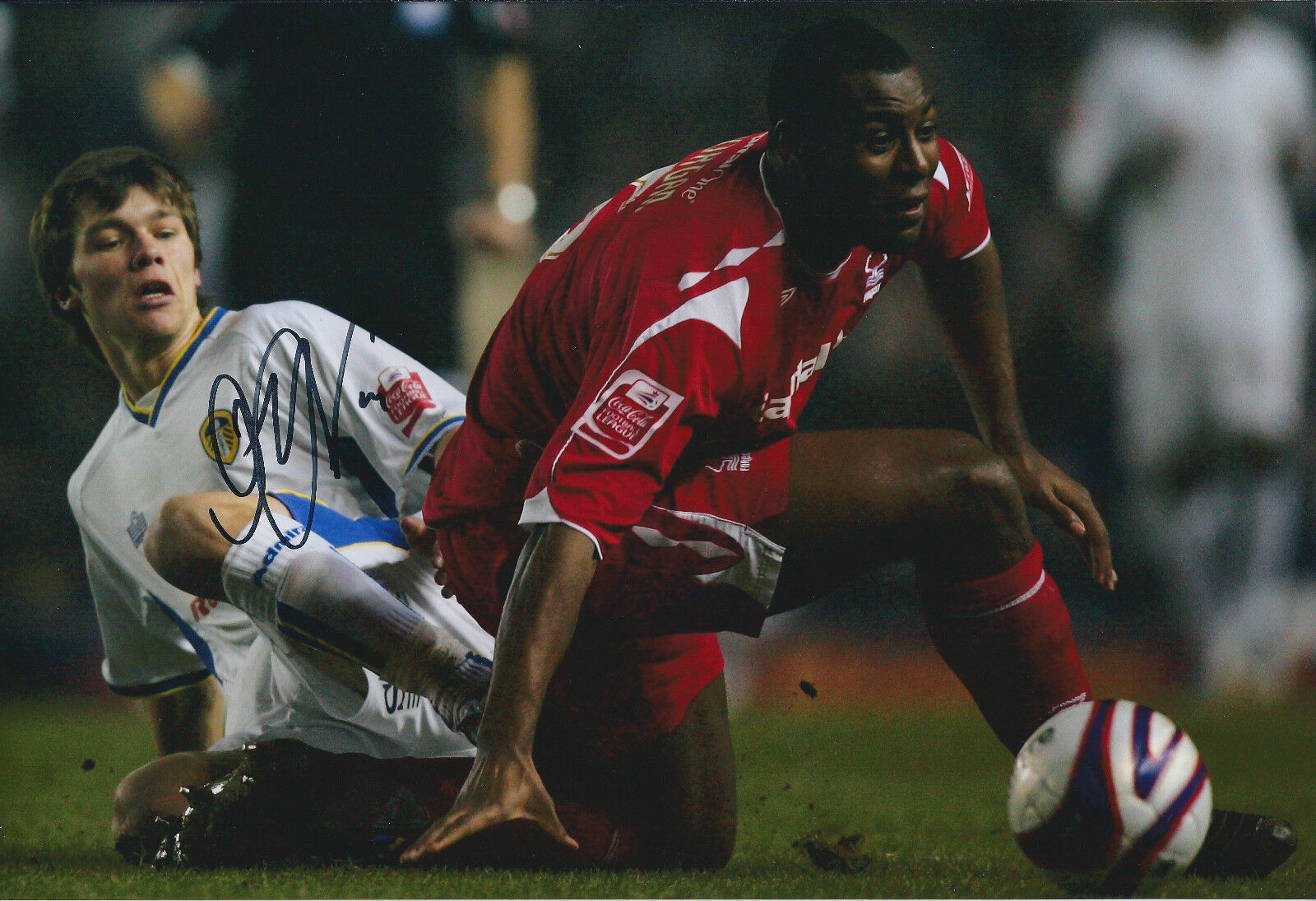 Jonathan Jonny HOWSON SIGNED Leeds United Autograph 12x8 Photo Poster painting AFTAL COA Genuine