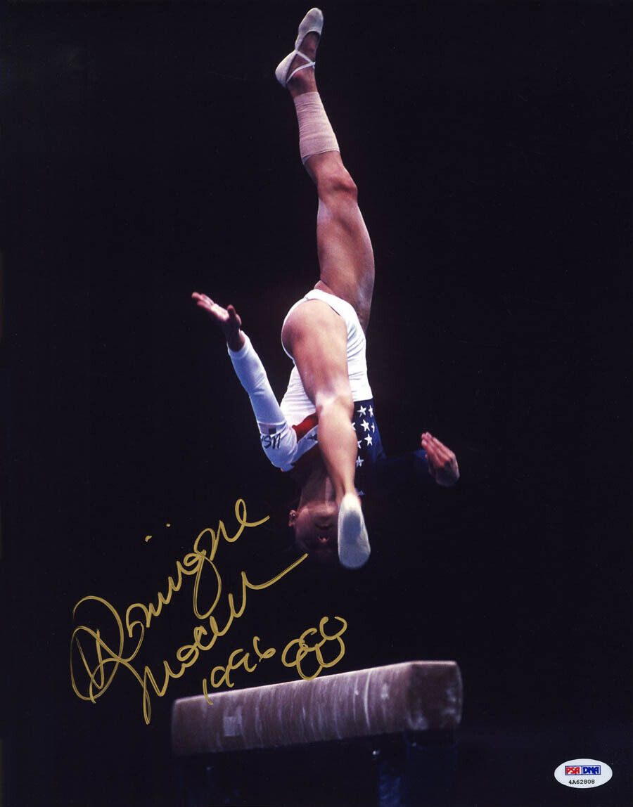 Dominique Moceanu SIGNED 11x14 Photo Poster painting +1996 Gold Gymnast Olympics ITP PSA/DNA