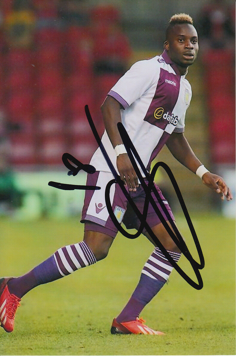 ASTON VILLA HAND SIGNED YACOUBA SYLLA 6X4 Photo Poster painting.