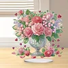 DIY Rose Vase Diamond Painting Single Sided Acrylic Desktop Ornaments
