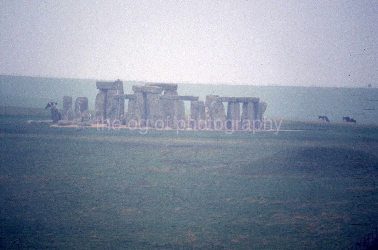 STONEHENGE 35mm FOUND SLIDE England COLOR Megalith Site Photo Poster painting 17 T 31 H