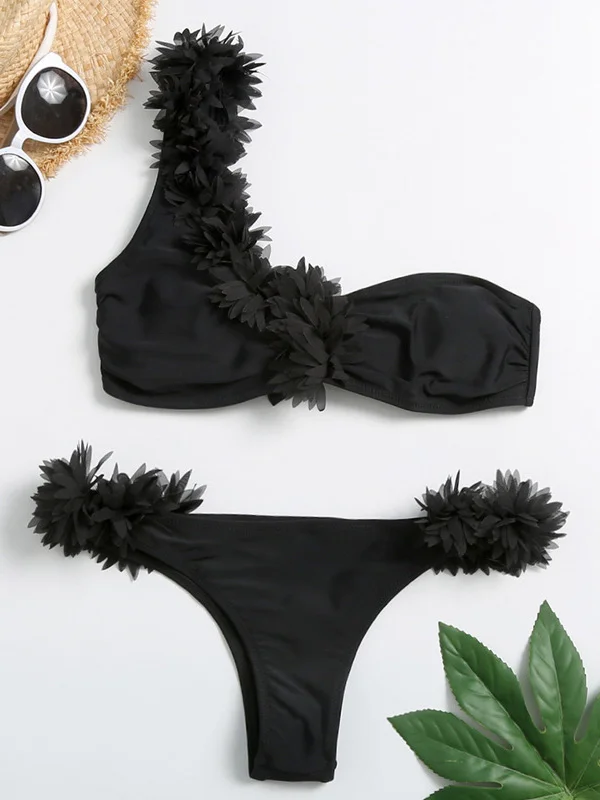 Backless Mesh Lace Bikini Swimsuit