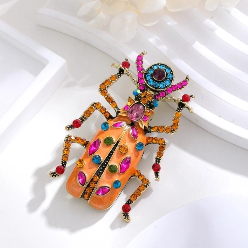 Ig Style Animal Flower Alloy Enamel Inlay Rhinestones Women’s Brooches